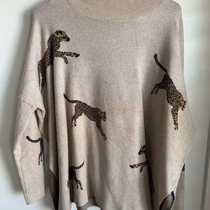 Entro Beige Cheetah Sweater